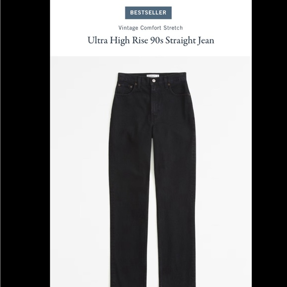 Abercrombie & Fitch Black Straight Jeans - Picture 1 of 1